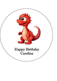 Dinosaur Edible Icing Cake Topper 01