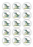 Dinosaur 07 Edible Icing Cake Topper or Ribbon