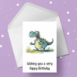 Dinosaur Birthday Card 07