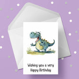 Dinosaur 07 Birthday Card