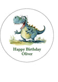 Dinosaur 07 Edible Icing Cake Topper or Ribbon