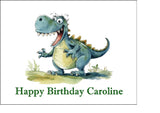 Dinosaur 07 Edible Icing Cake Topper or Ribbon