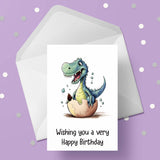 Dinosaur Birthday Card 08