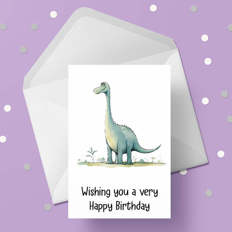 Dinosaur 05 Birthday Card