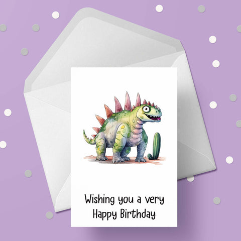 Dinosaur 04 Birthday Card