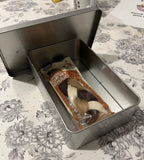 Metal Tin for Batteries - Battery Storage Box (18cm x 11cm x 5cm)