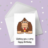 Donkey Kong Birthday Card