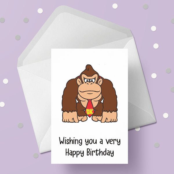 Donkey Kong Birthday Card