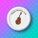 Double Bass Edible Icing Cake Topper