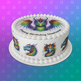 Dragon 02 Edible Icing Cake Topper or Ribbon