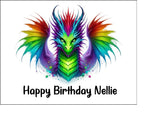 Dragon 02 Edible Icing Cake Topper or Ribbon