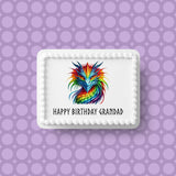 Dragon 05 Edible Icing Cake Topper or Ribbon