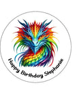 Dragon 05 Edible Icing Cake Topper or Ribbon
