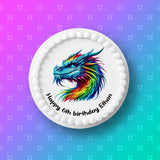 Dragon 03 Edible Icing Cake Topper or Ribbon