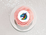 Dragon 03 Edible Icing Cake Topper or Ribbon
