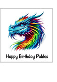 Dragon 03 Edible Icing Cake Topper or Ribbon