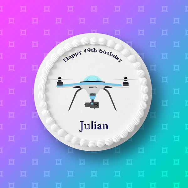 Drone Edible Icing Cake Topper 06