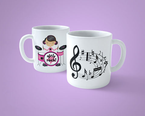 Drums Mug 02 - Girl Drummer Mug