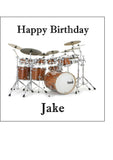 Drums 01 Edible Icing Cake Topper - Gold Drum Kit