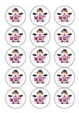 Drums 02 Edible Icing Cake Topper - Girl Drummer