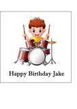 Drums 03 Edible Icing Cake Topper - Boy & Drum Kit