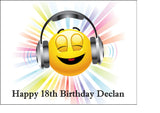 Earphones / Headphones Edible Icing Cake Topper 01