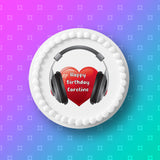 Earphones / Headphones Edible Icing Cake Topper 02