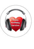 Earphones / Headphones Edible Icing Cake Topper 02