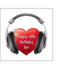 Earphones / Headphones Edible Icing Cake Topper 02