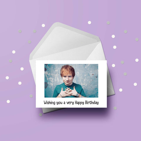 Ed Sheeran 02 Birthday Card