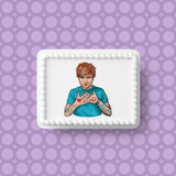 Ed Sheeran 03 Edible Icing Cake Topper or Ribbon