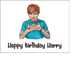 Ed Sheeran 03 Edible Icing Cake Topper or Ribbon