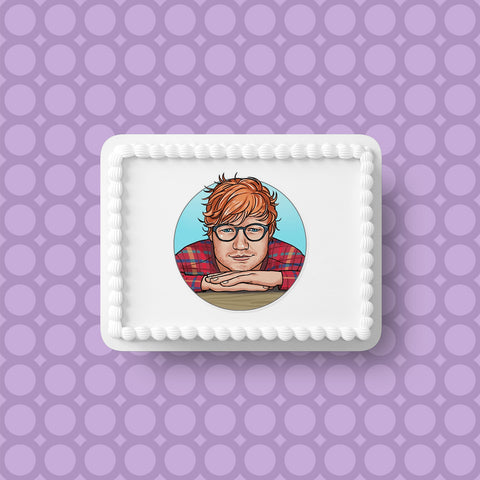 Ed Sheeran 04 Edible Icing Cake Topper or Ribbon