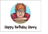Ed Sheeran 04 Edible Icing Cake Topper or Ribbon