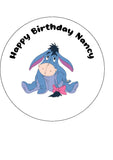 Eeyore Edible Icing Cake Topper - Winnie the Pooh