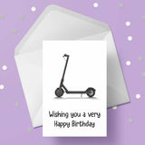 Electric Scooter Birthday Card