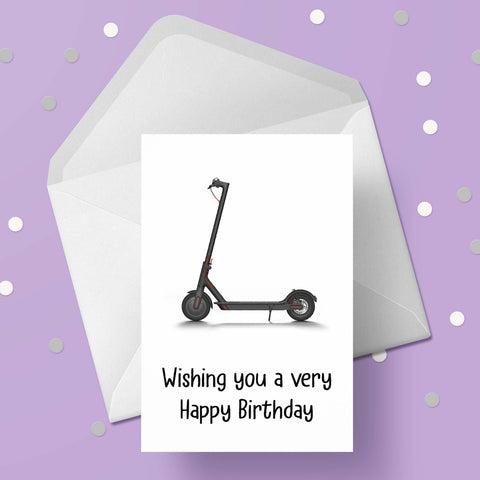 Electric Scooter Birthday Card