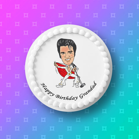 Elvis Presley 05 Edible Icing Cake Topper or Ribbon