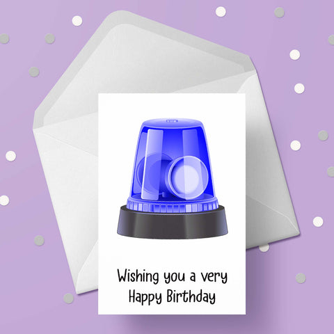 Blue Light / Siren / Emergency Vehicle Card