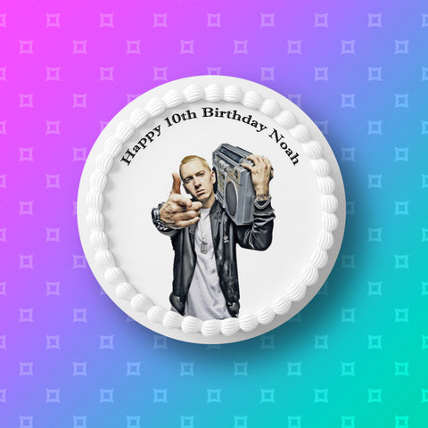 Eminem 02 Edible Icing Cake Topper or Ribbon
