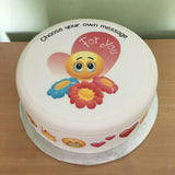 Emoji 01 Edible Icing Cake Topper or Ribbon