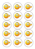 Emoji 03 Edible Icing Cake Topper or Ribbon - Smiley with Beer