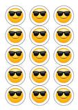 Emoji 04 Edible Icing Cake Topper - Shades Sunglasses