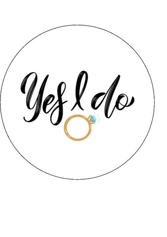 Engagement 01 Edible Icing Cake Topper