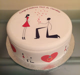 Engagement 04 Edible Icing Cake Topper
