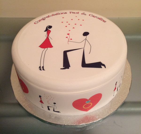 Engagement 04 Edible Icing Cake Topper