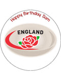 England Rugby 01 Edible Icing Cake Topper or Topper