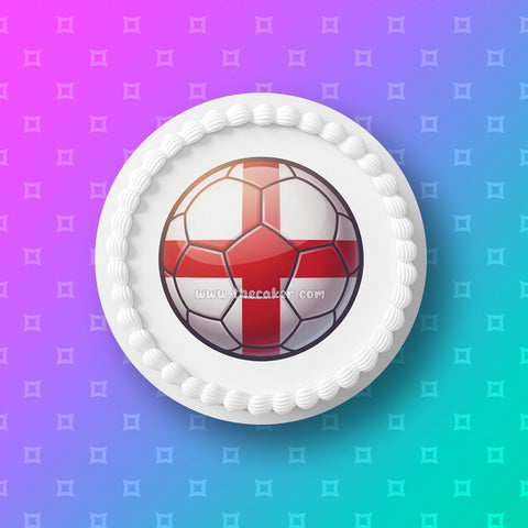 England Football Edible Icing Cake Topper or Ribbon 08