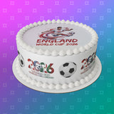 England Football 09 Edible Icing Cake Topper or Ribbon