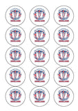 England Football 10 Edible Icing Cake Topper or Ribbon